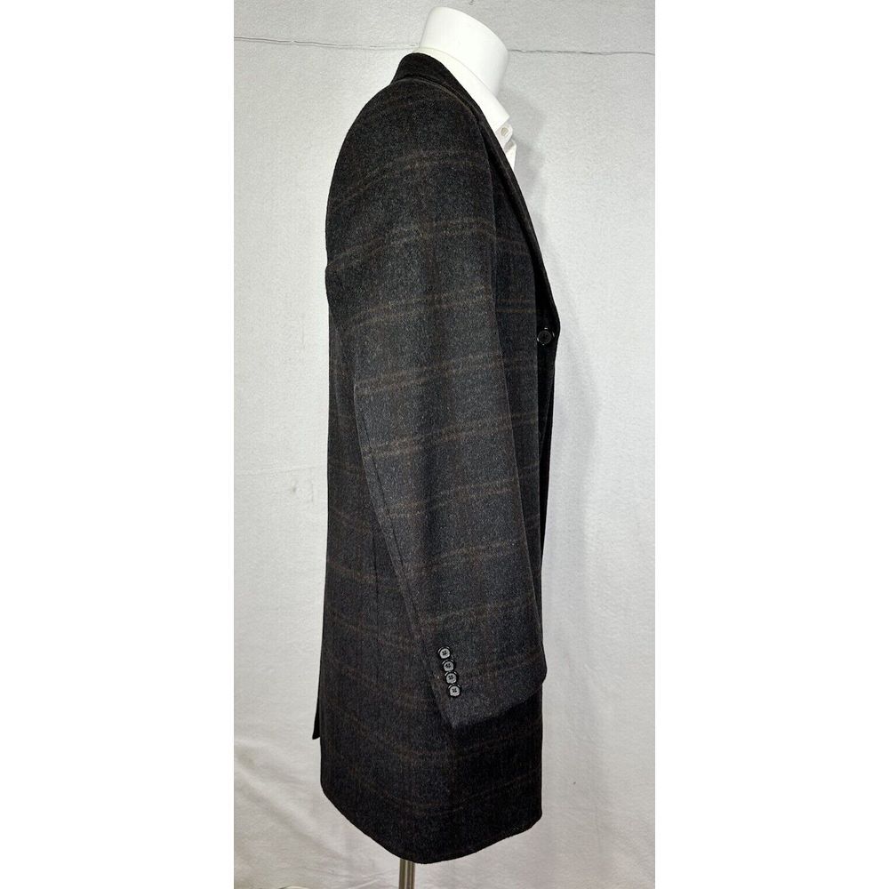 Hart Schaffner Marx Luxurious Wool Blend Over Coat 40L Windowpane‎ - Picture 5 of 14
